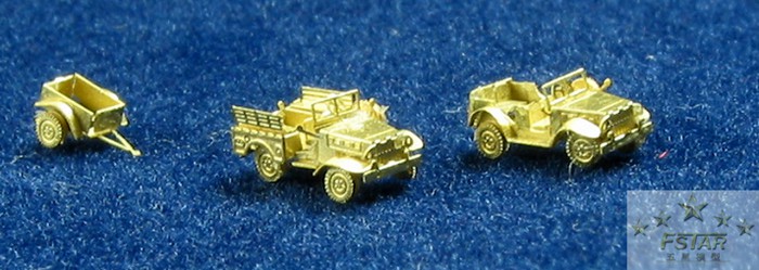 Fivestar PE for 1/700 WWII US Military Trucks and Jeeps Set FS700002 