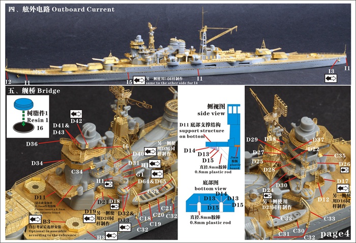 FS710021 1/700 IJN Heavy Cruiser SUZUYA 铃谷1944 Upgrade set for 