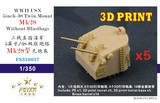 FS350037 1/350 WWII USN 5inch-38 Twin Mount Mk28 Without Blastbags (5 set) 3D Print