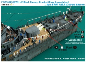 FS710125 1/700 WWII IJN Deck Canopy Bracket (Easy Assembling Version)