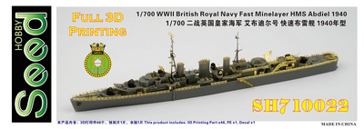 SH710022 1/700 WWII British Royal Navy Fast Minelayer HMS Abdiel 1940 3D Printing Model Kit